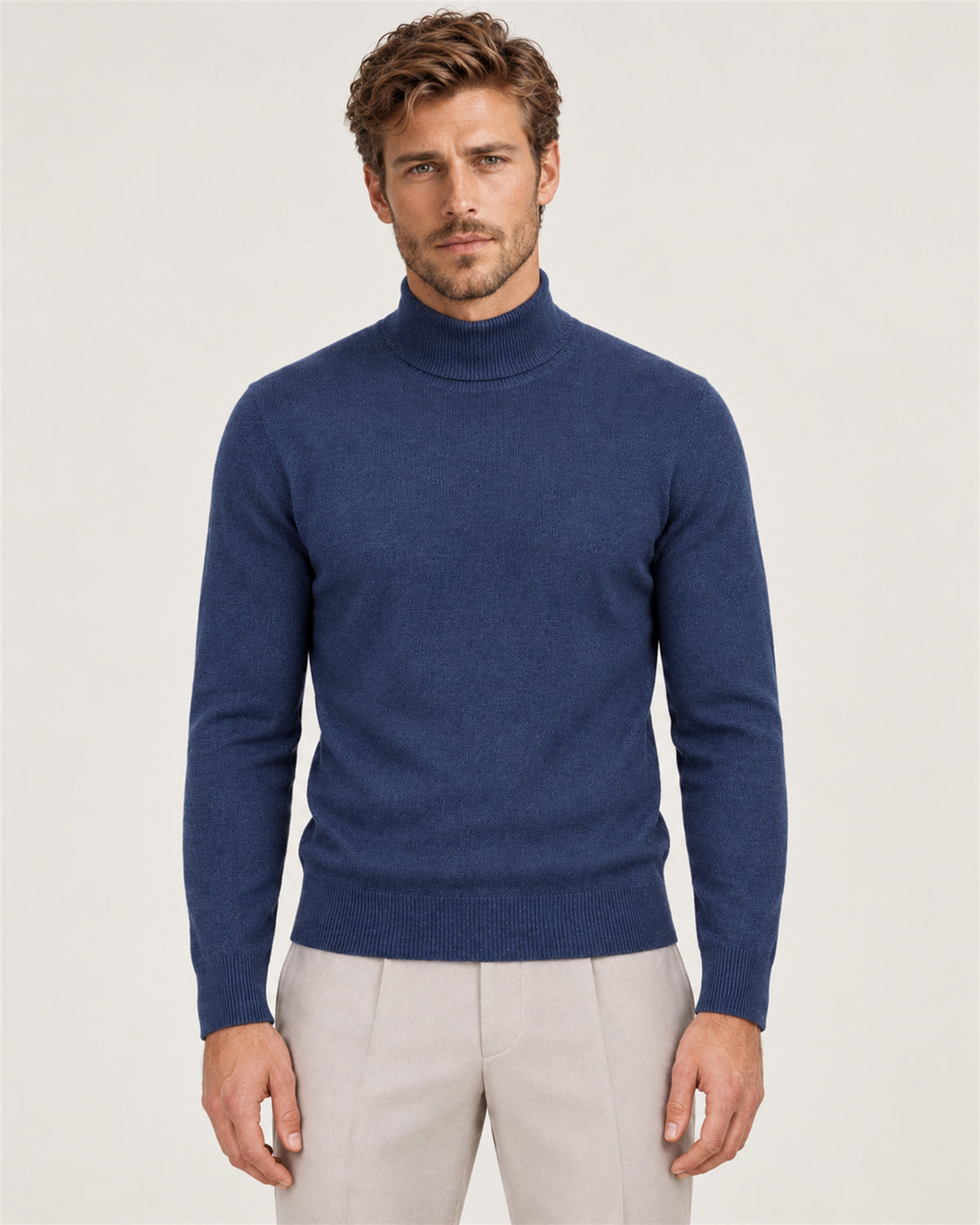 Stehkragenpullover Blau