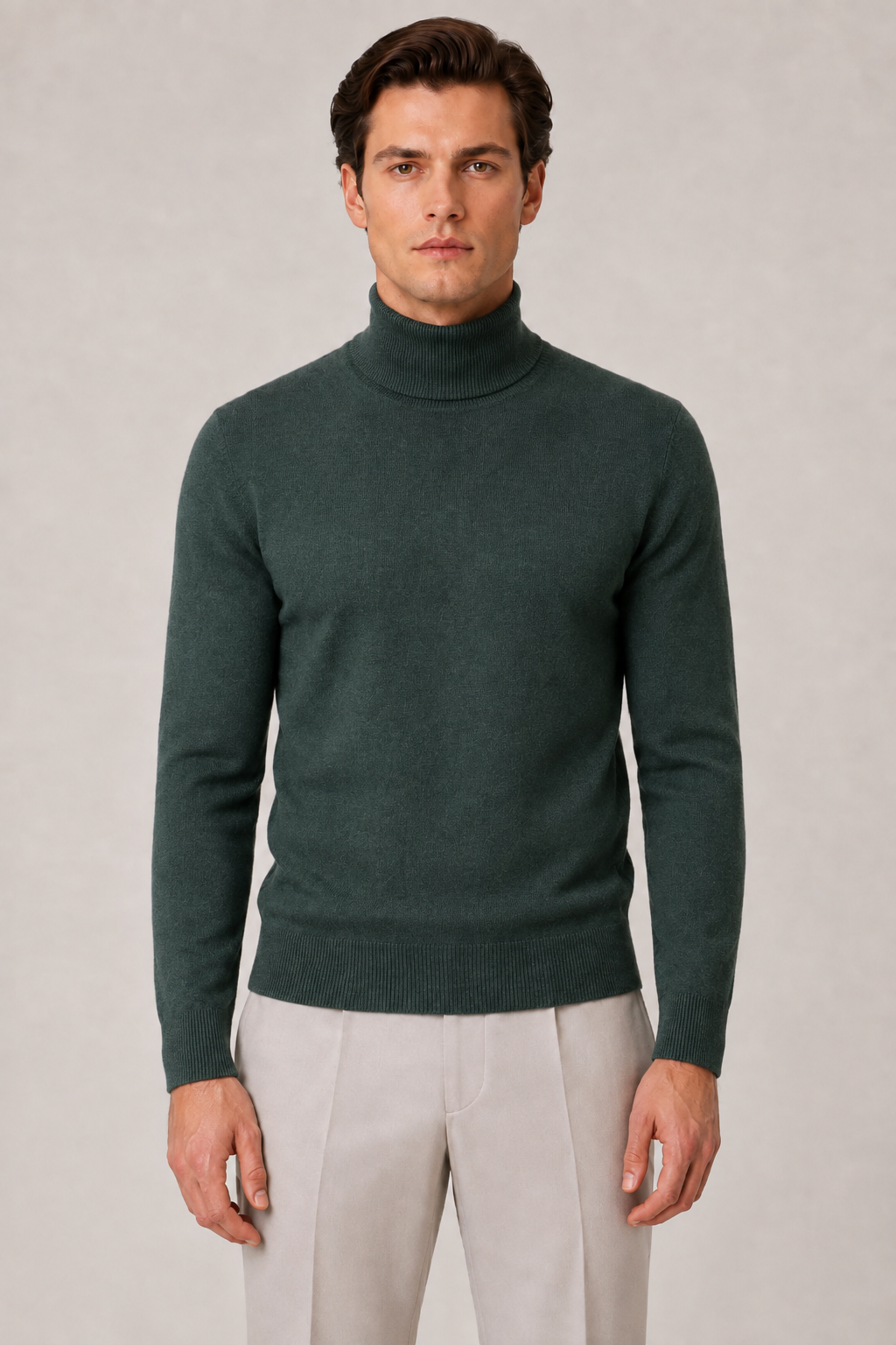 Stehkragenpullover Grün