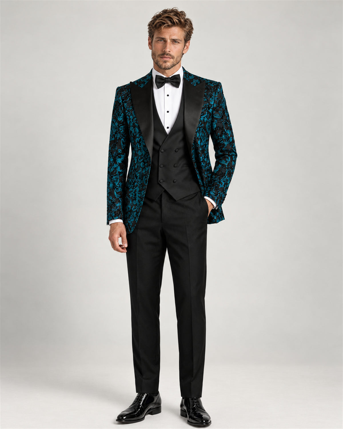Teruel turquoise tuxedo suit
