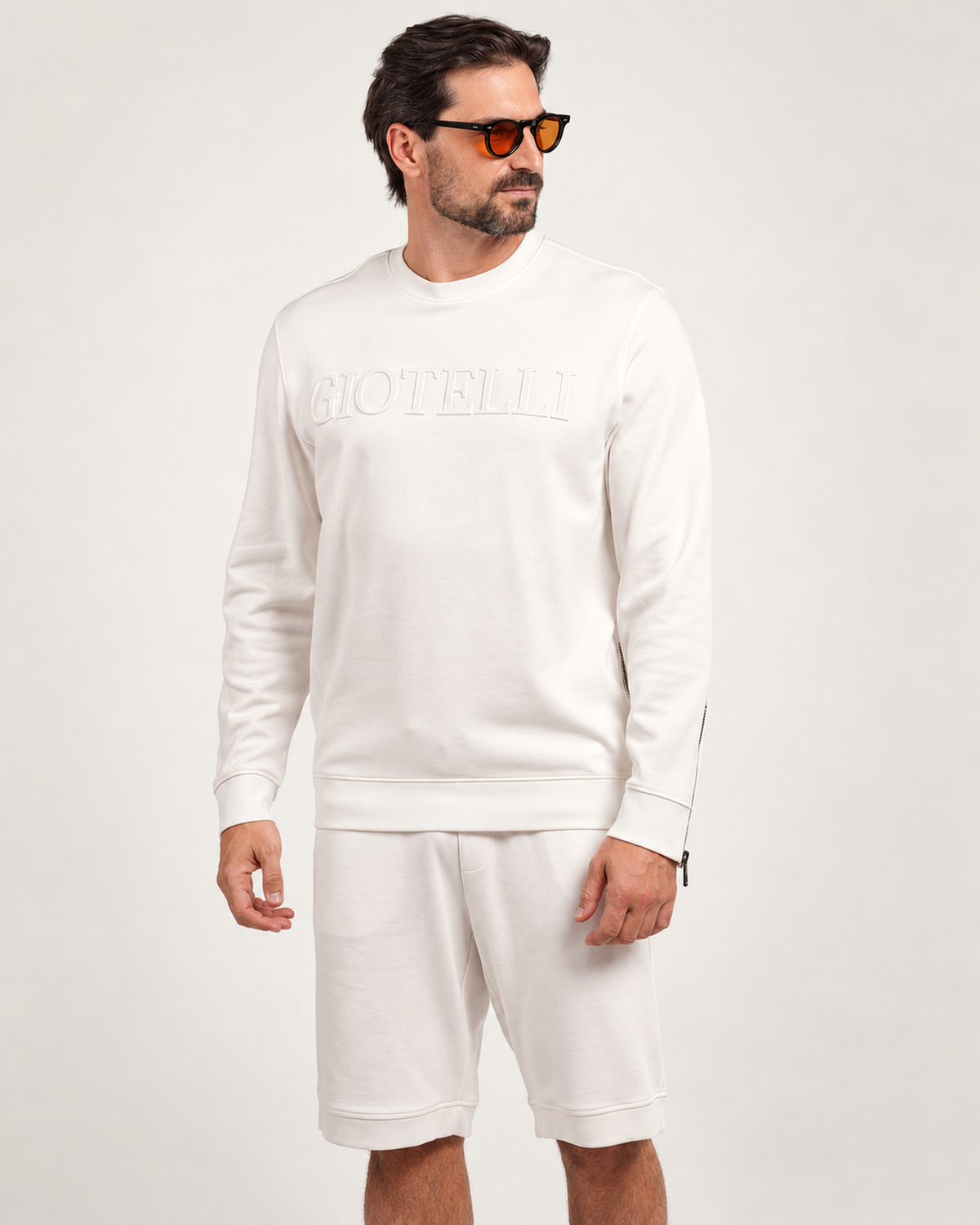 White tracksuit made of cotton blend