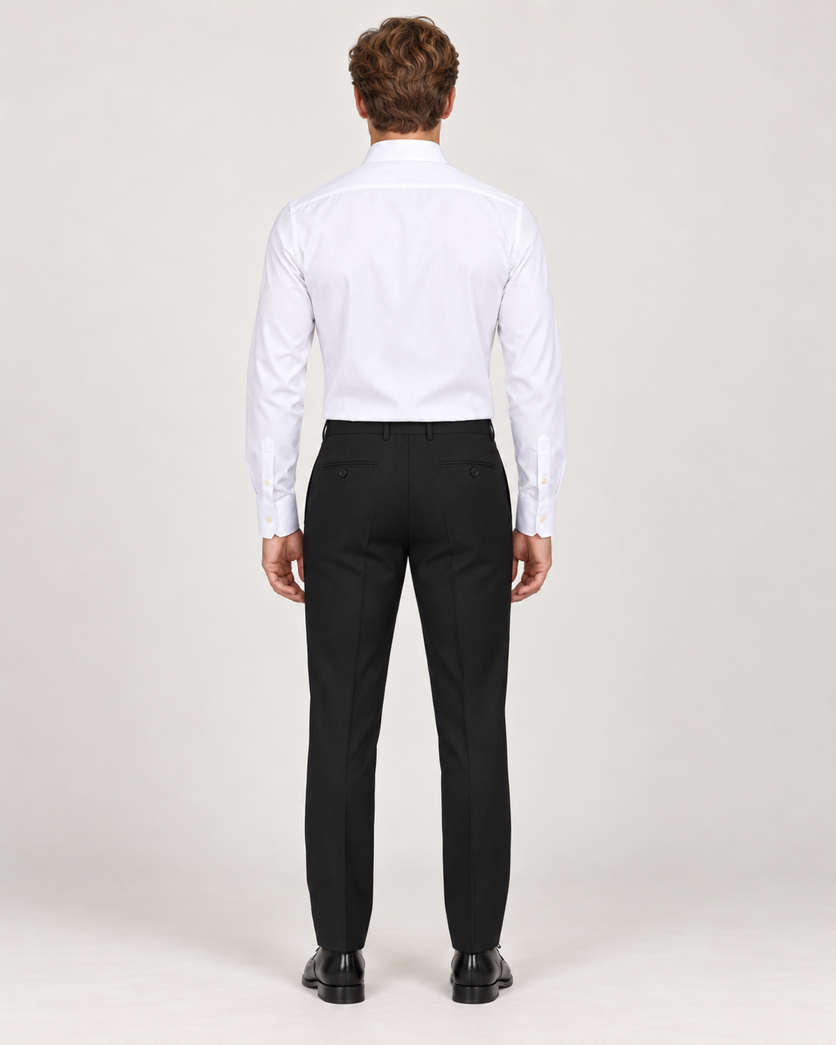 Weisses Baumwoll-Oxford- Non iron