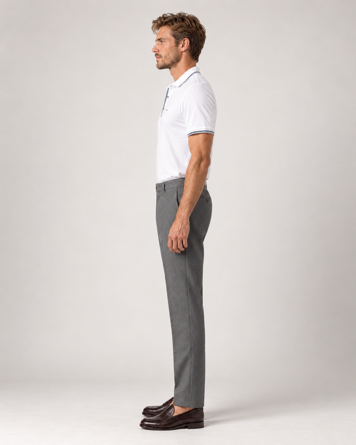 Weißes Baumwolle-Polo-Shirt