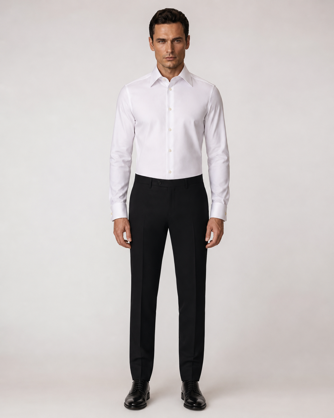 White cotton Oxford - non-iron