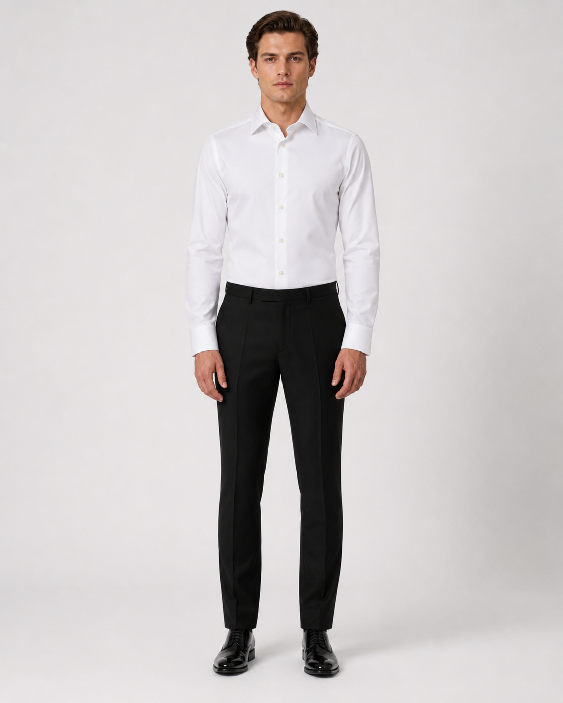 Weißes Slim Fit Hemd aus Baumwolle