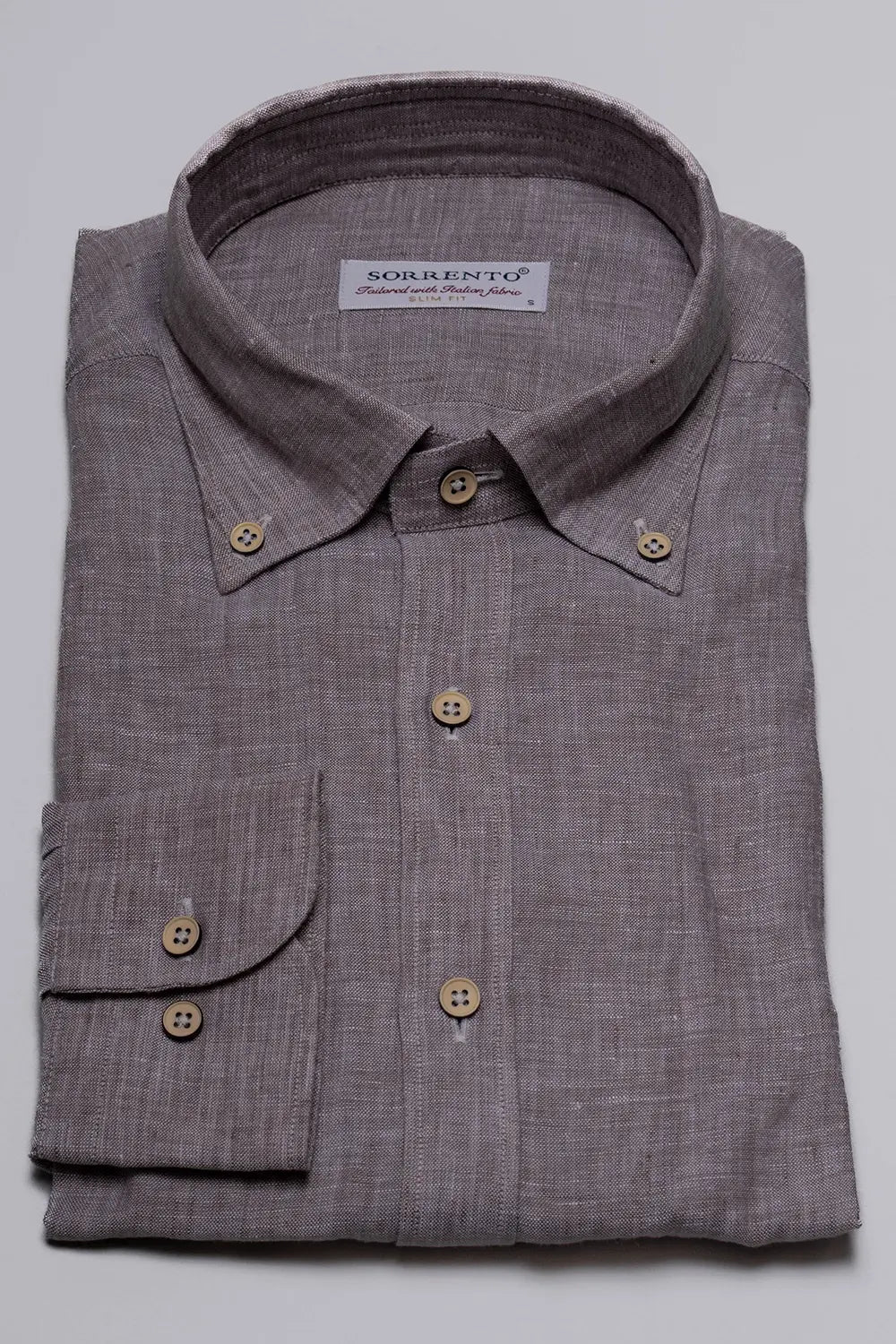 Graues Slim Fit Hemd aus Twill
