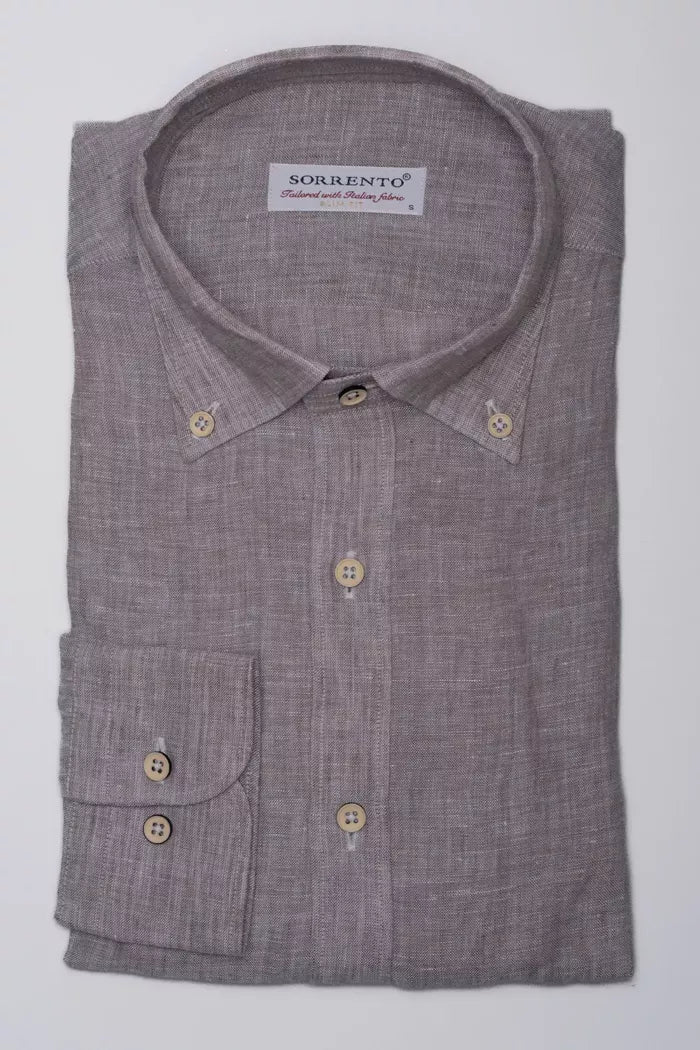 Graues Slim Fit Hemd aus Twill