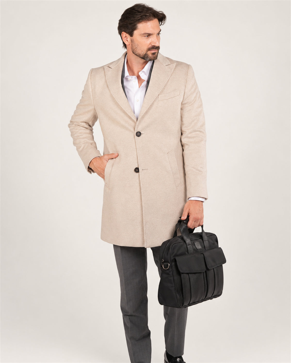 Ivory Italian wool coat