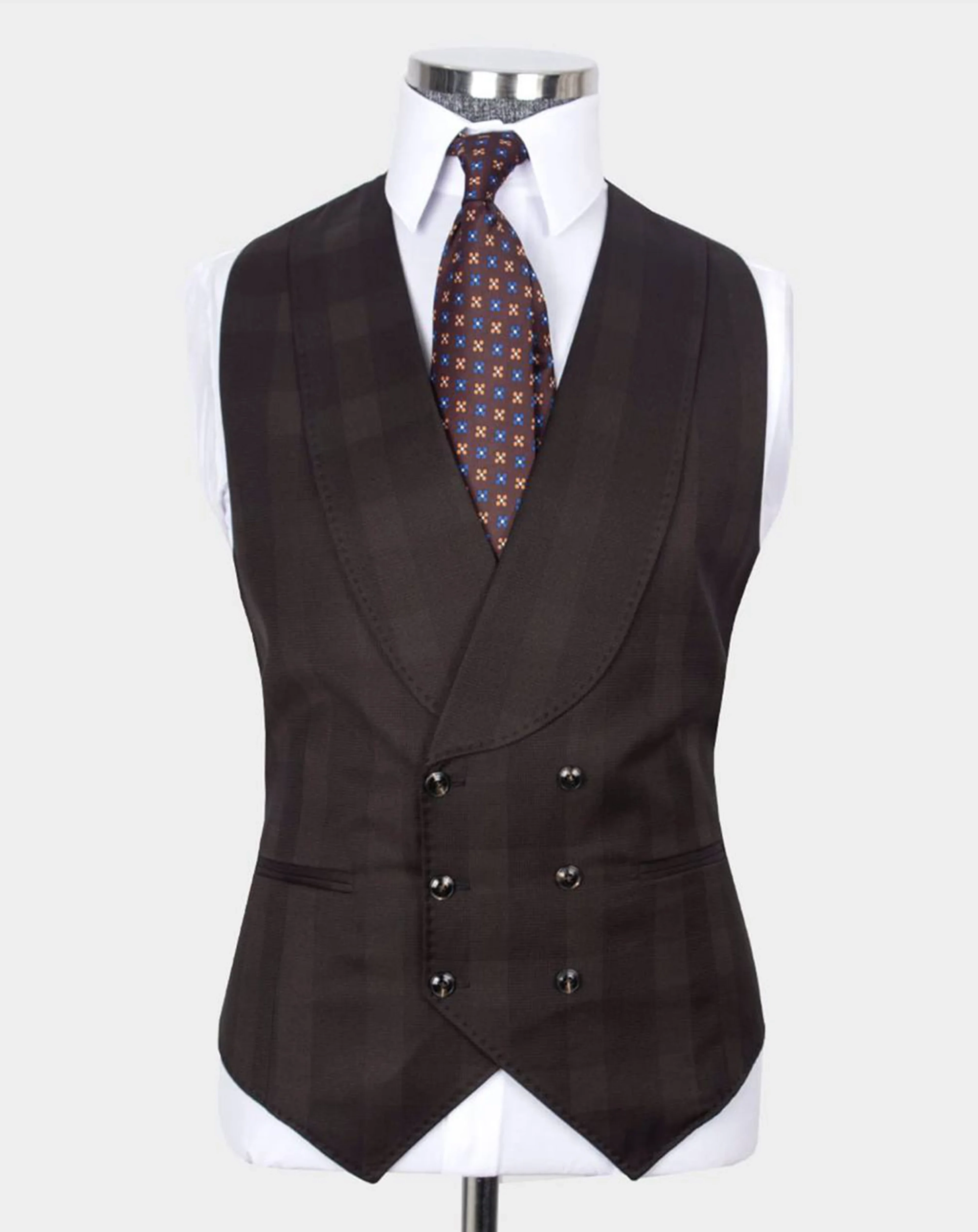 Aarau brown single breasted and three pieces suit