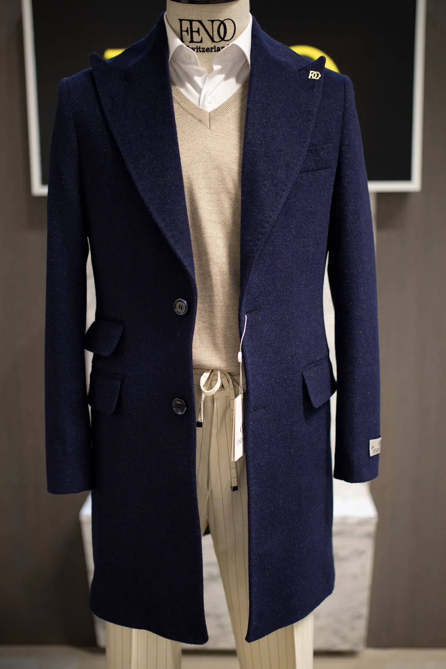 Basel dark blue overcoat