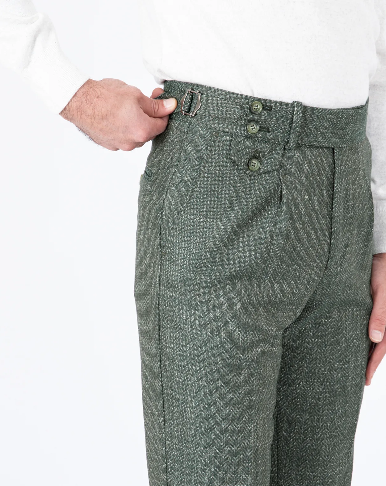 Pantaloni verde mare scuro
