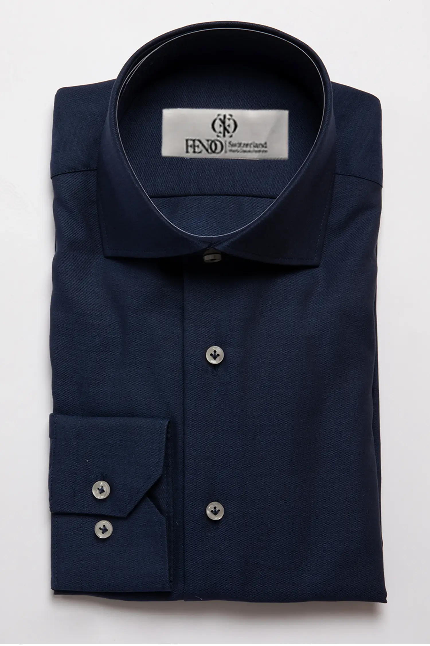 Cutaway collar shirt Navy blue