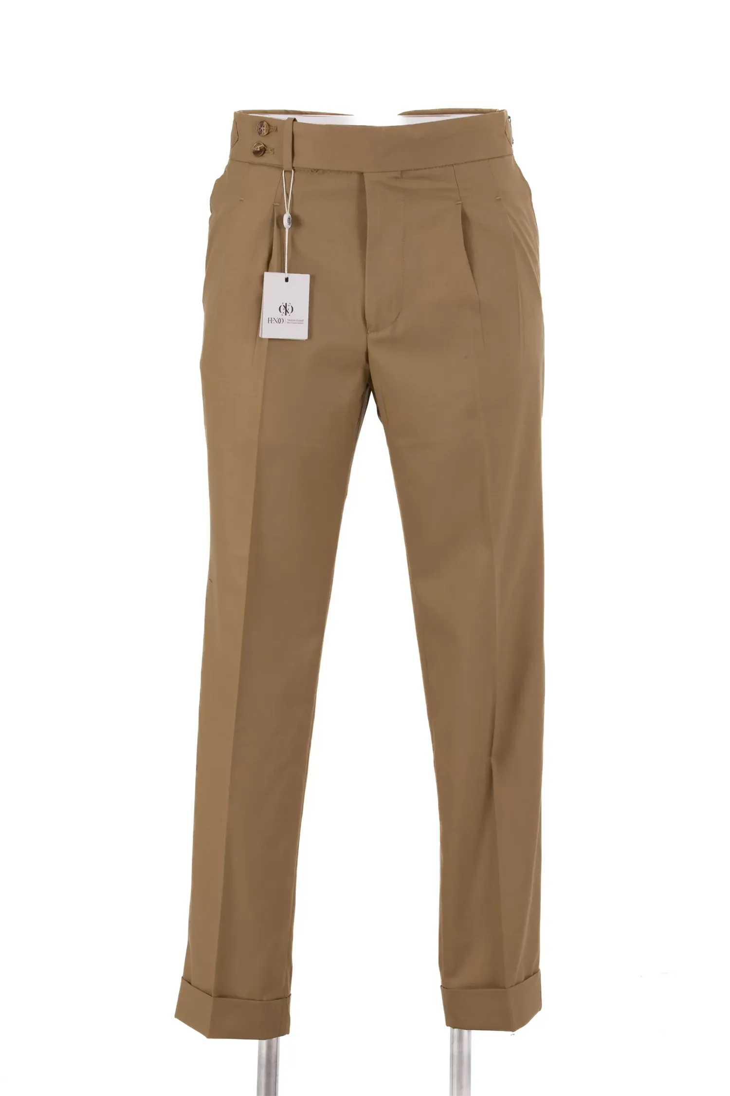 NAPLES Light Brown Italian Style Trousers