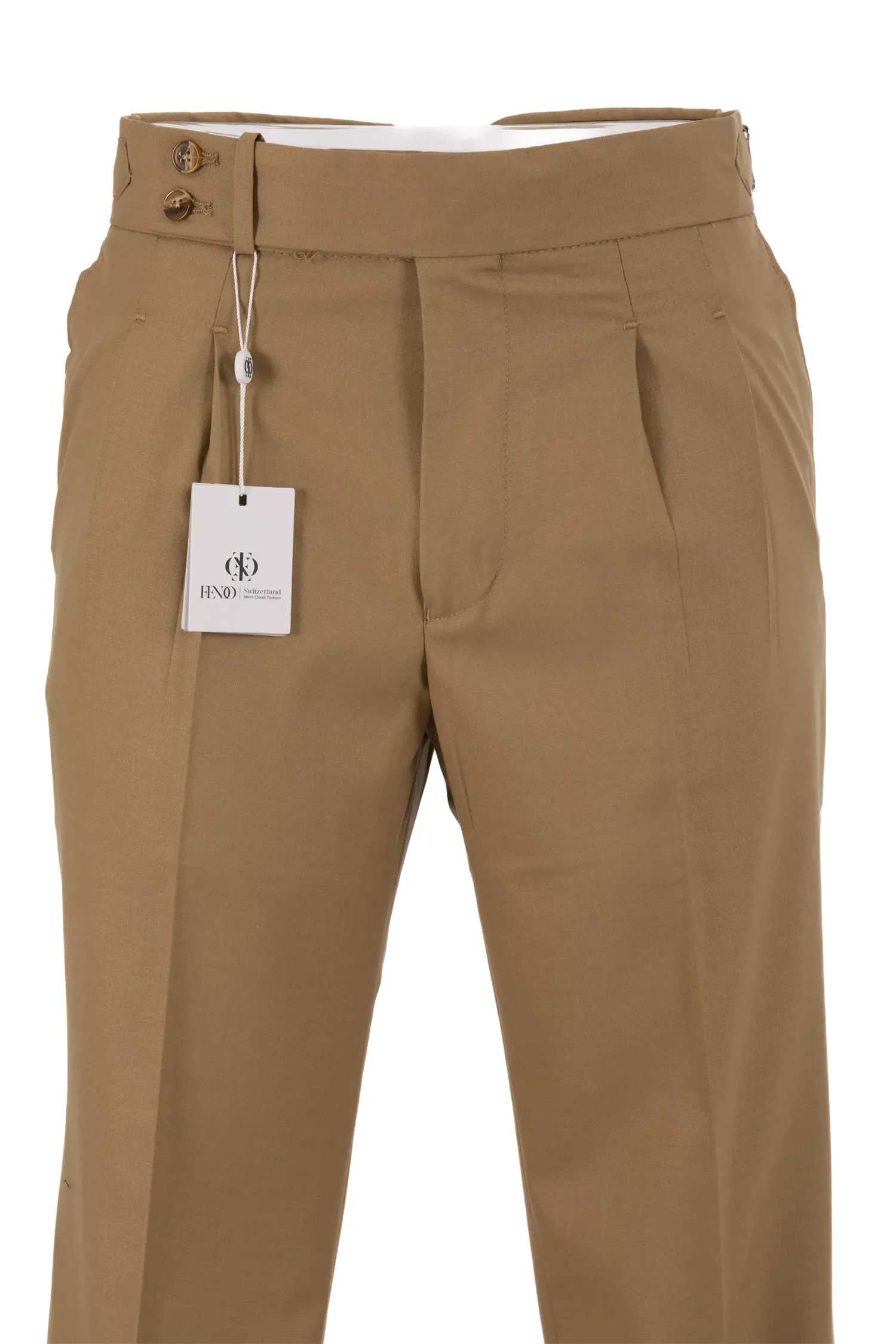NAPLES Light Brown Italian Style Trousers