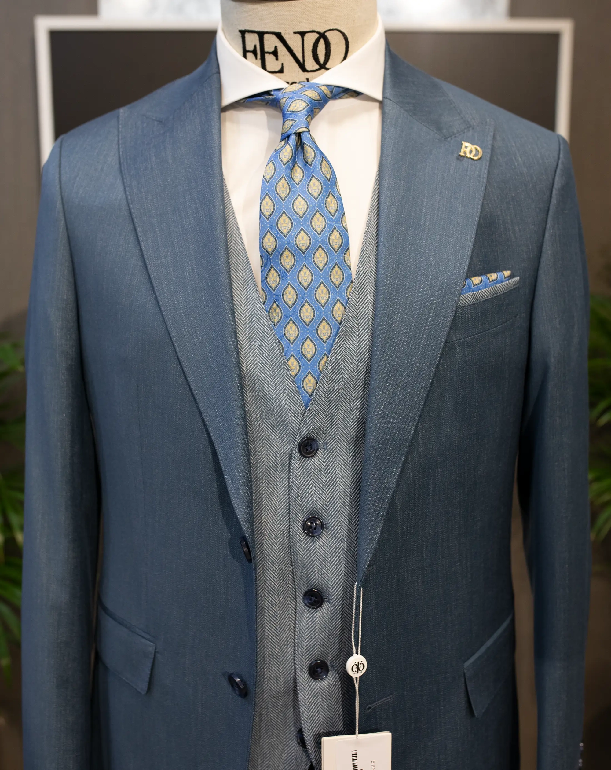 Seville light blue single breasted suit
