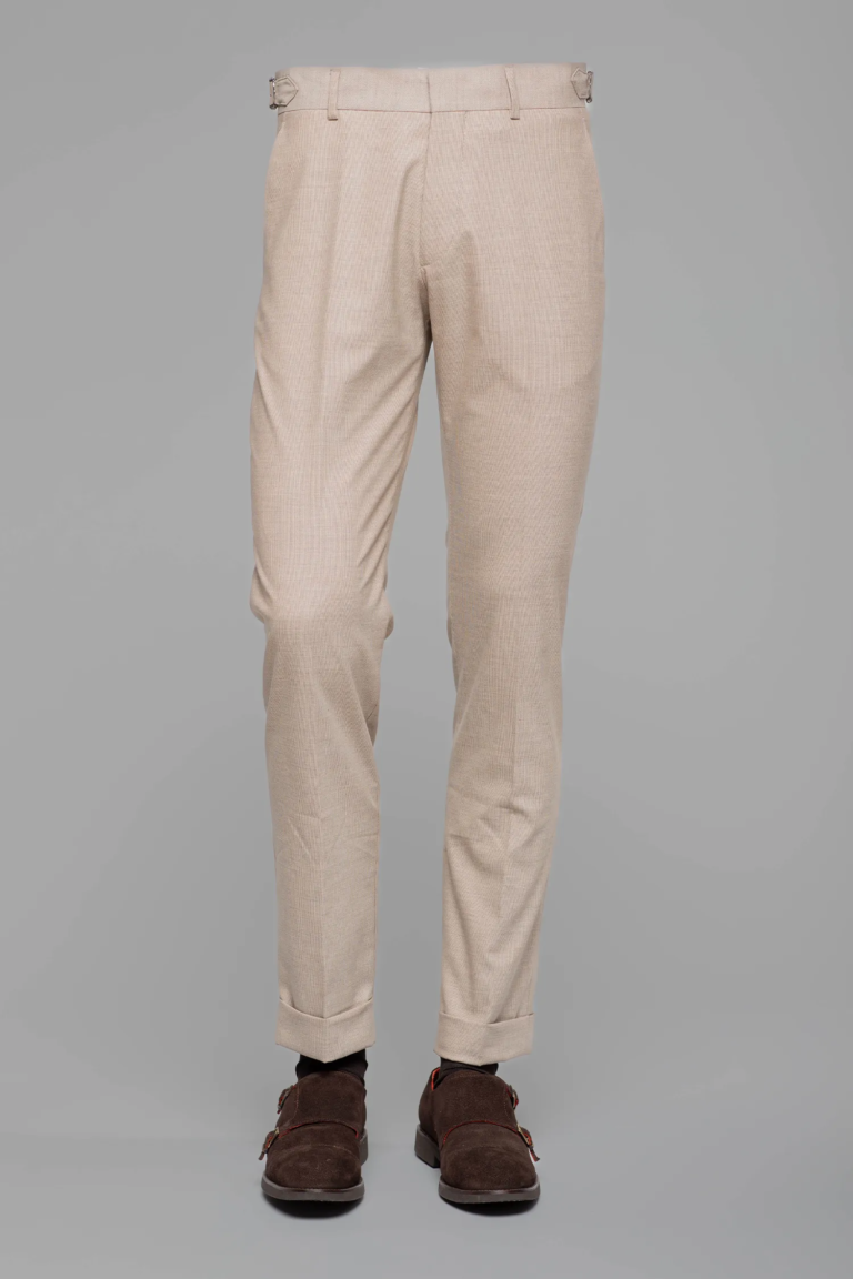 Giotelli slim fit in fantasia crema