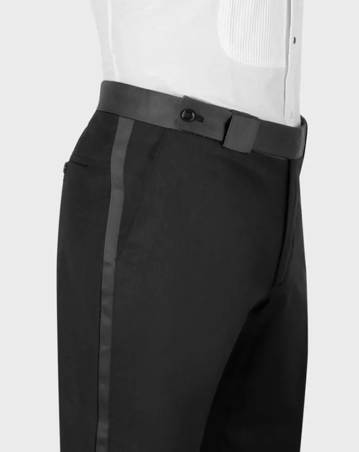 Tuxedo en soie noire Milano avec pantalon