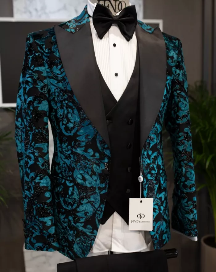 Costume De Smoking Bleu Turquoise Teruel