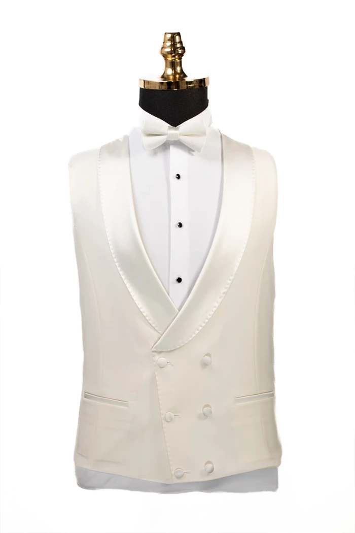 Cream Slim Fit Single Breasted Tuxedo Suit<br>