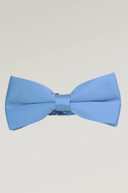 Blue pre-tied bow tie