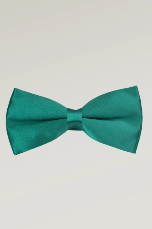 Green pre-tied bow tie