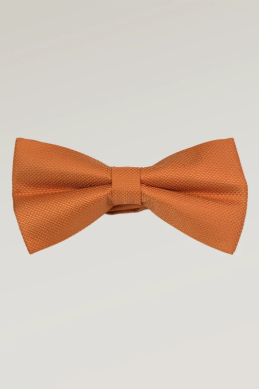 Orange pre-tied bow tie