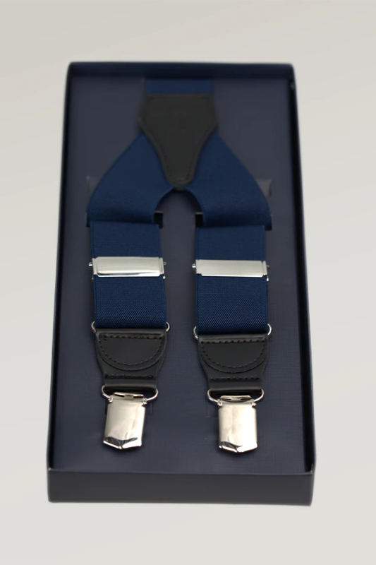 Blaue Hosenträger