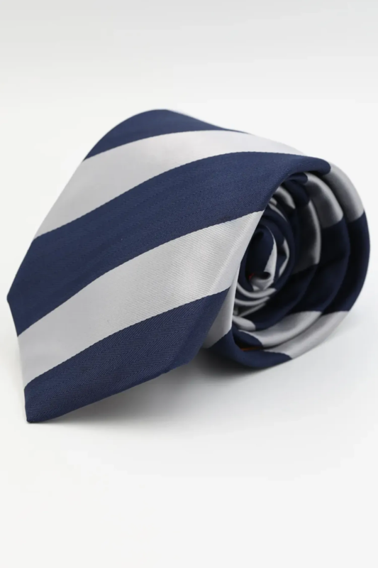 Dark Blue Tie and Pocket Square