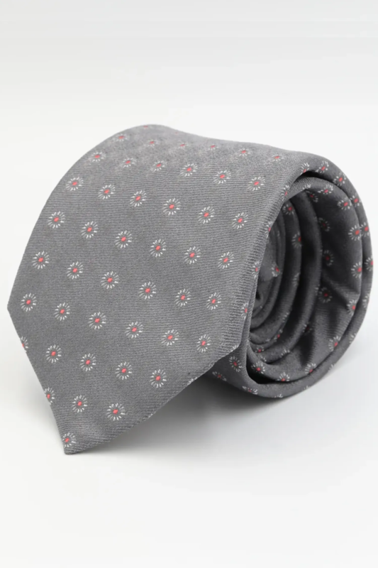 Gray Tie and Pocket Square