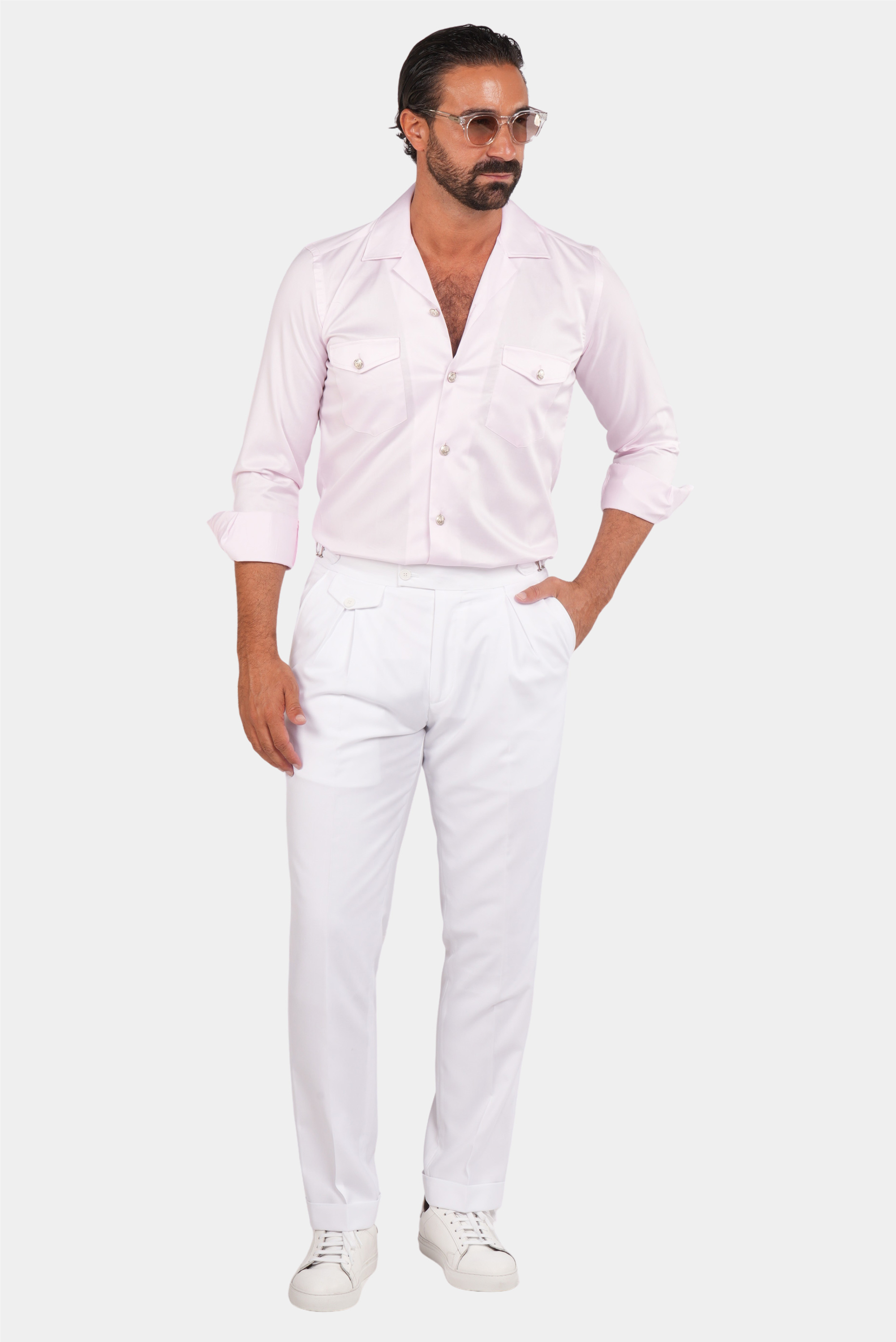 Rosa Safari-Hemd