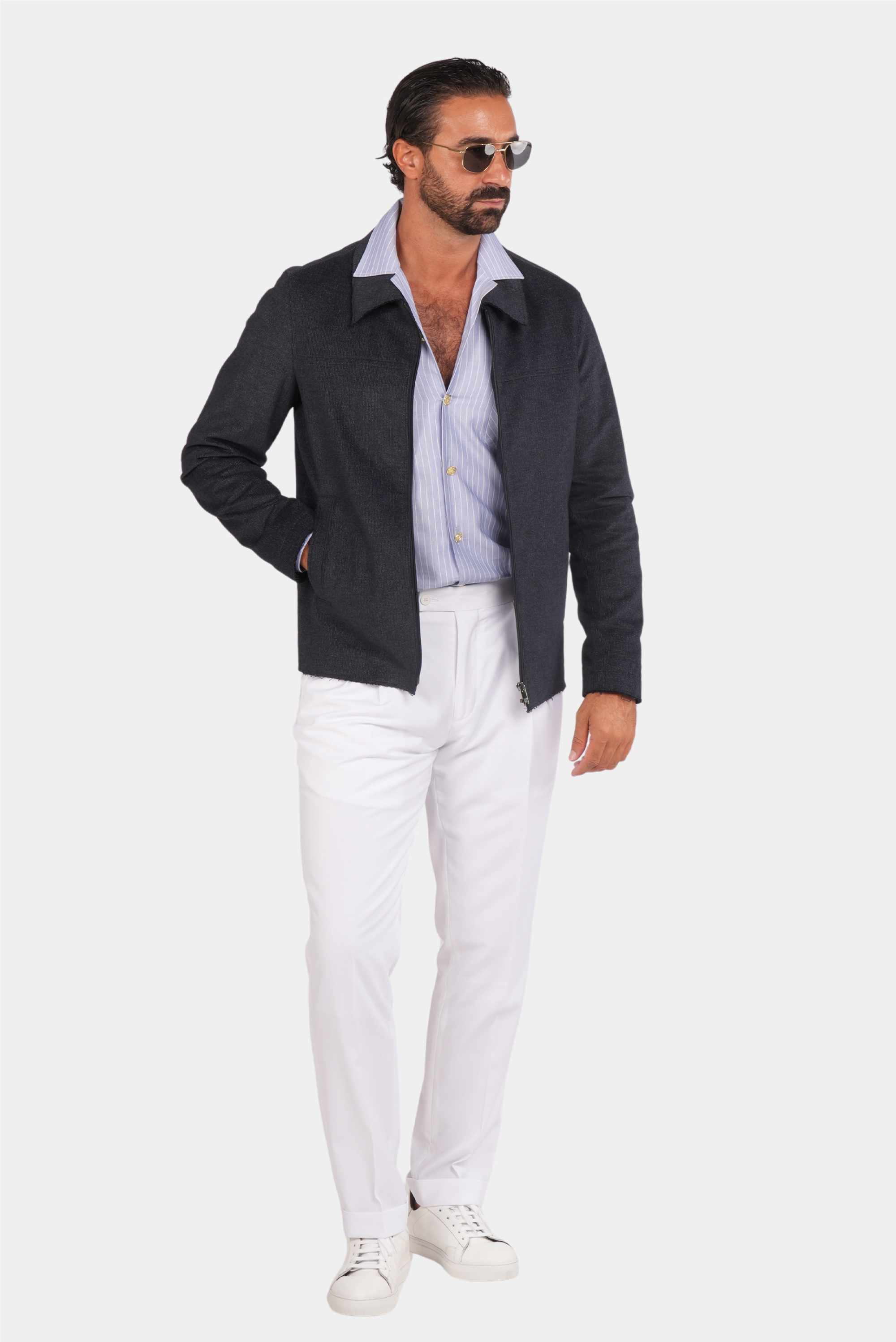 Marineblaue italienische Jacke