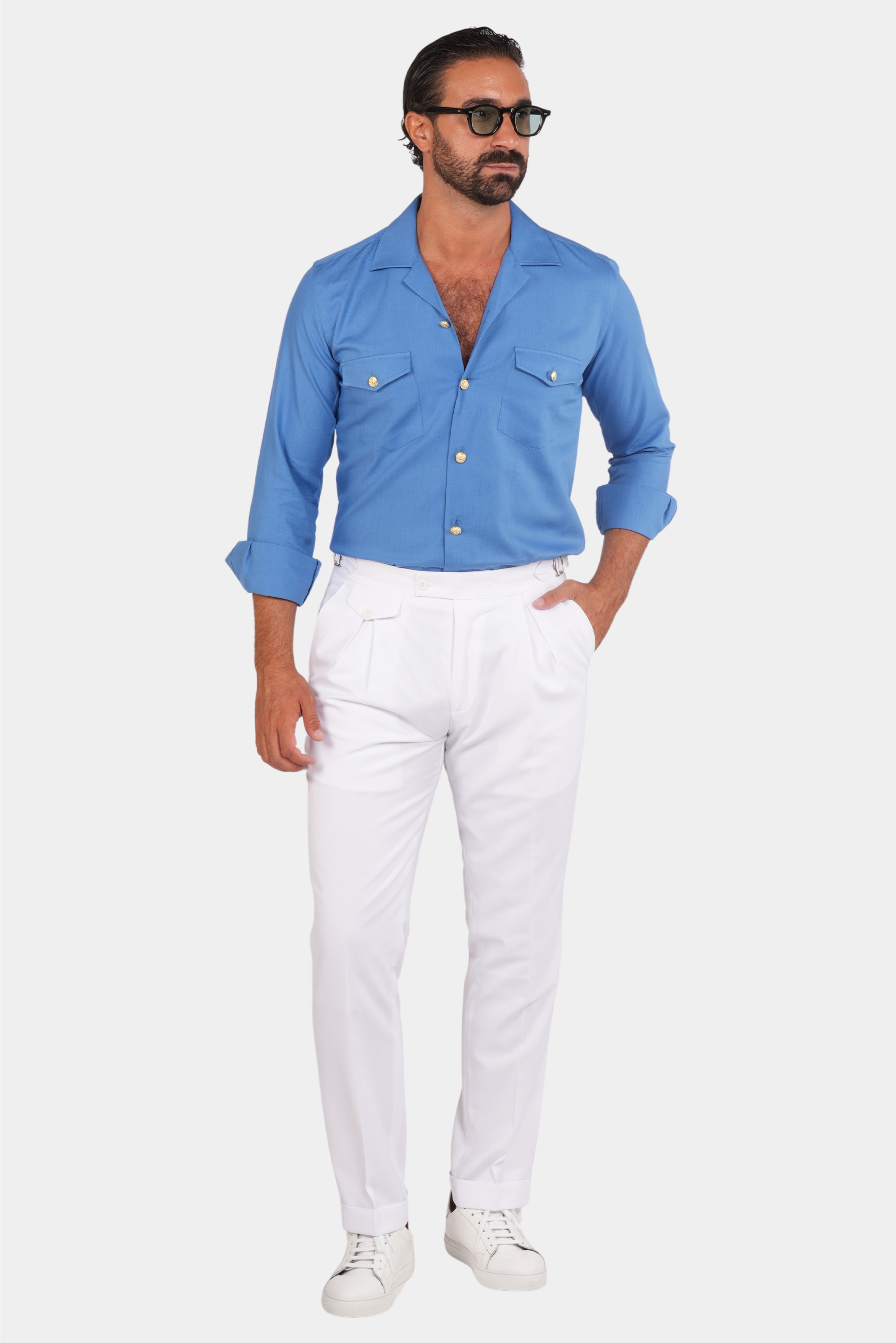 Italienische Hose in Weiss