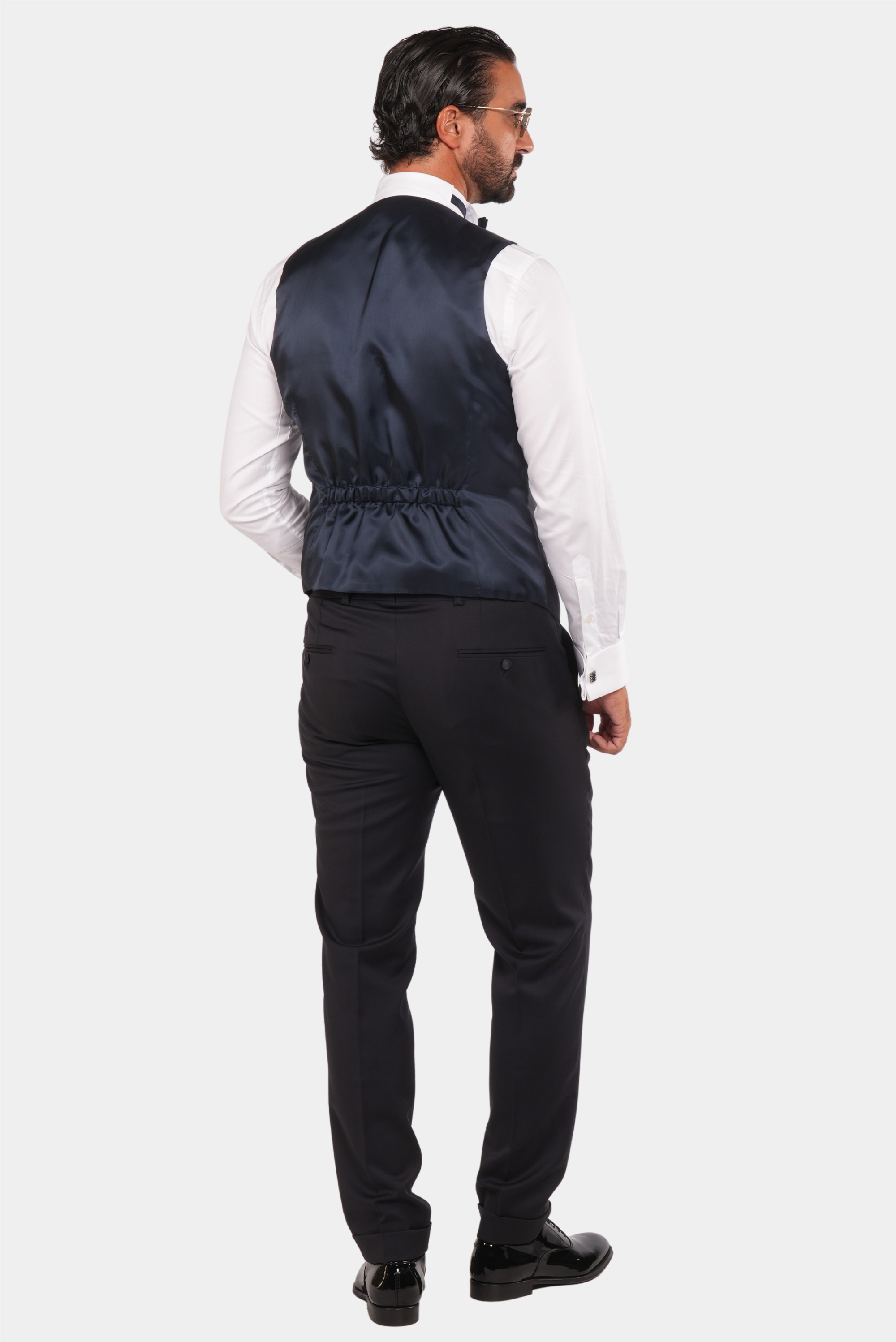 Dunkelblauer Slim Fit Einreiher Smoking-Anzug