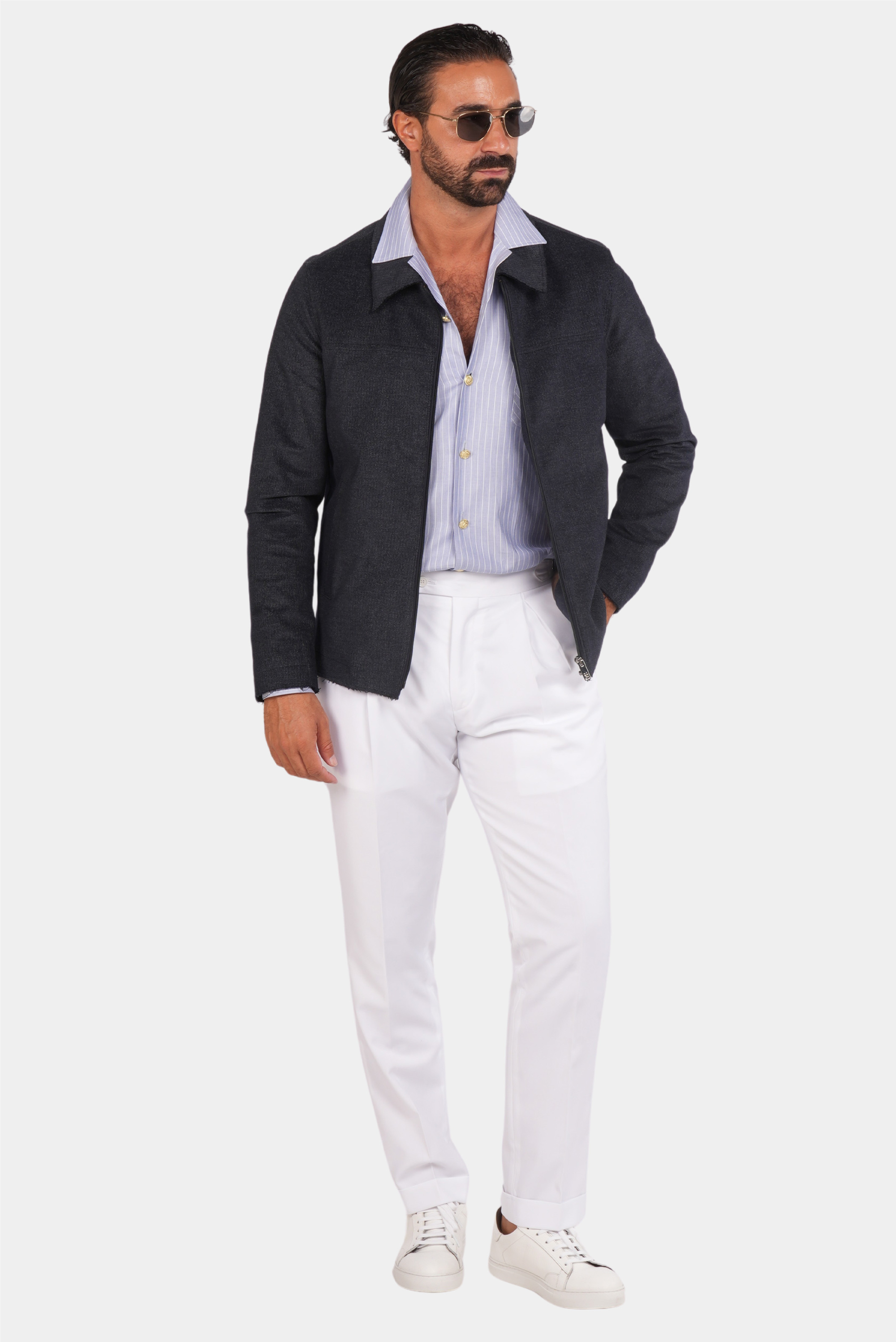 Marineblaue italienische Jacke