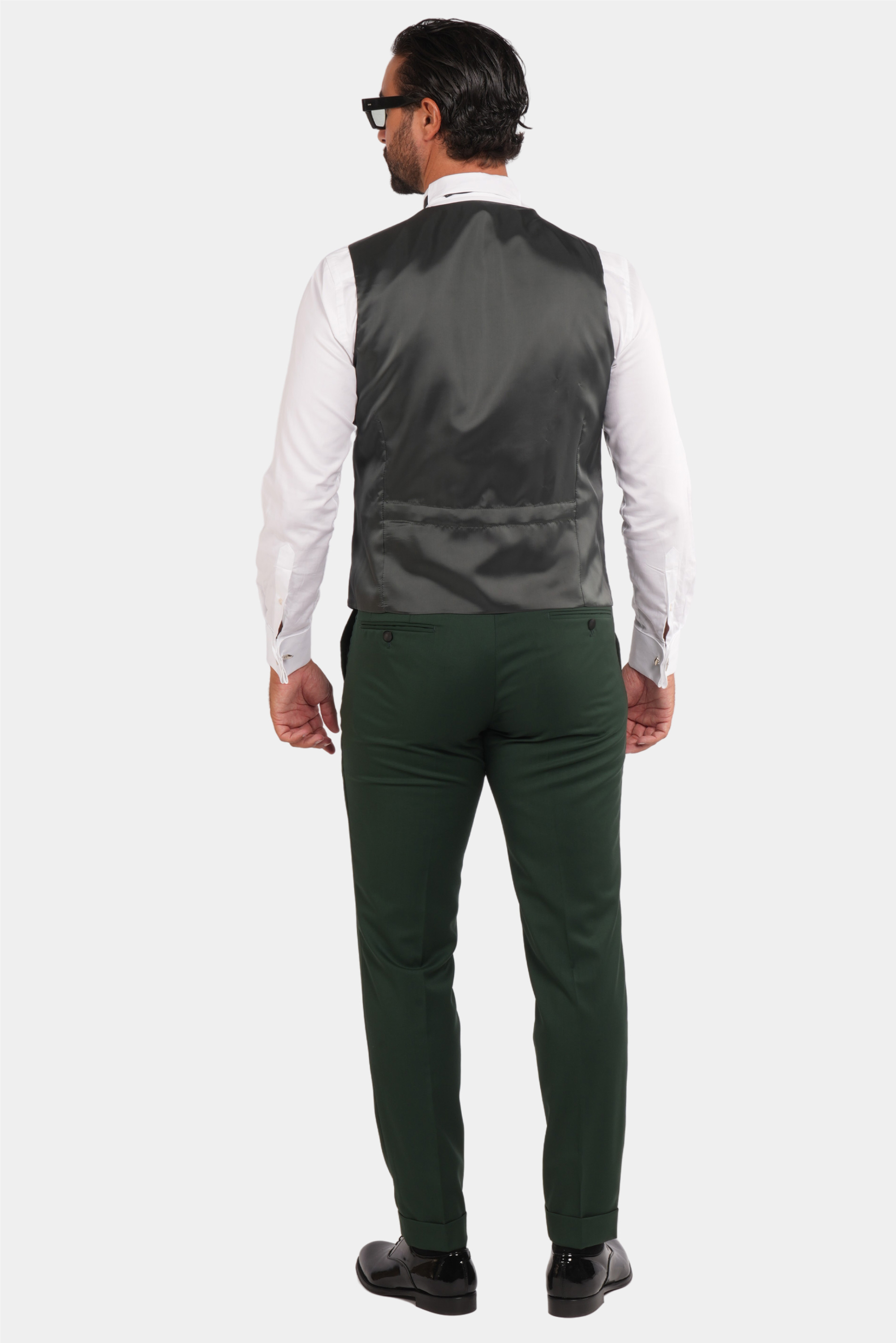 Grüner Slim Fit Doppelreihiger Smokinganzug