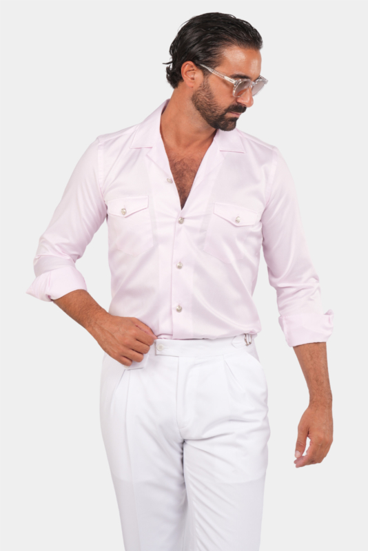 Rosa Safari-Hemd