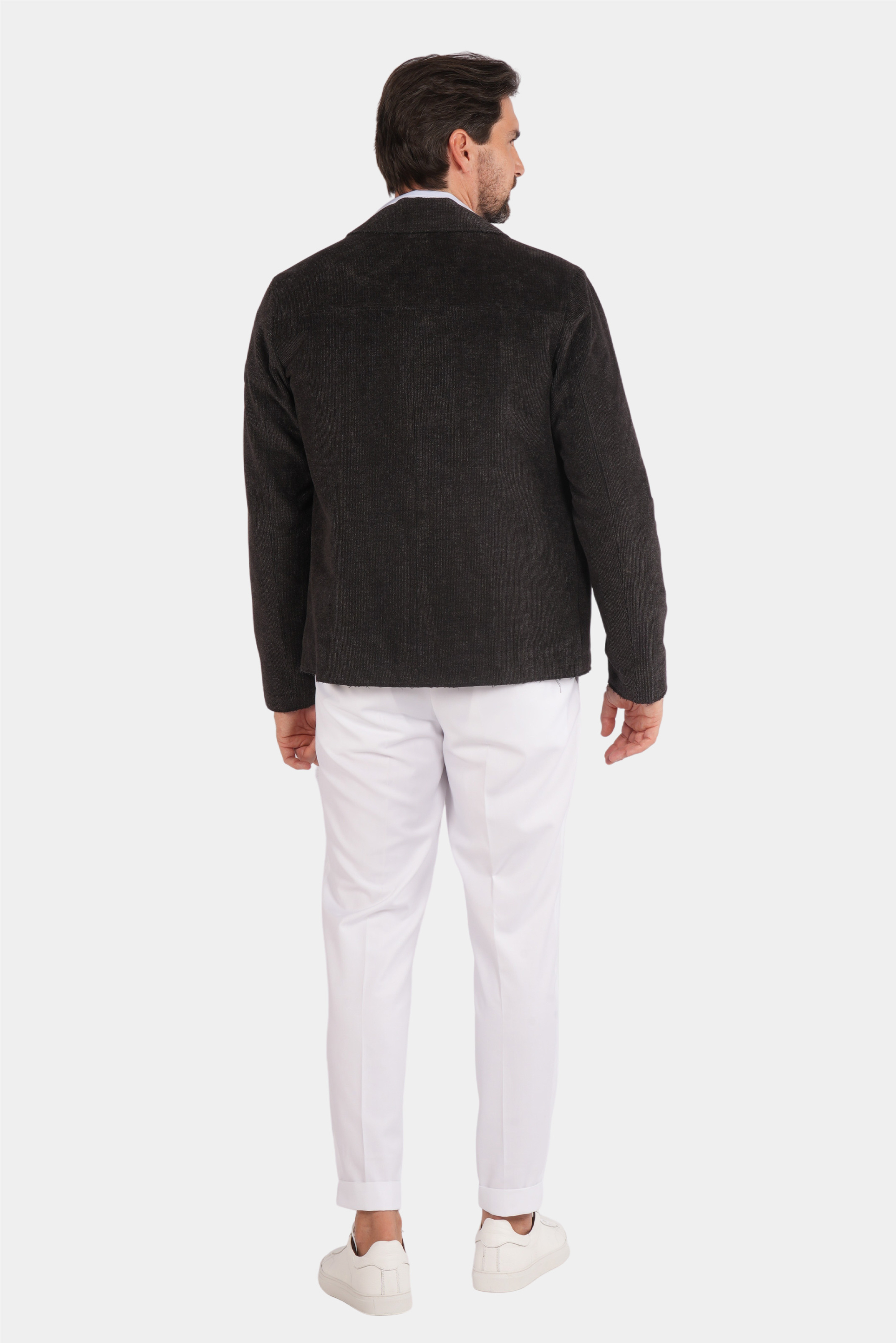 Dunkelgraue italienische Jacke