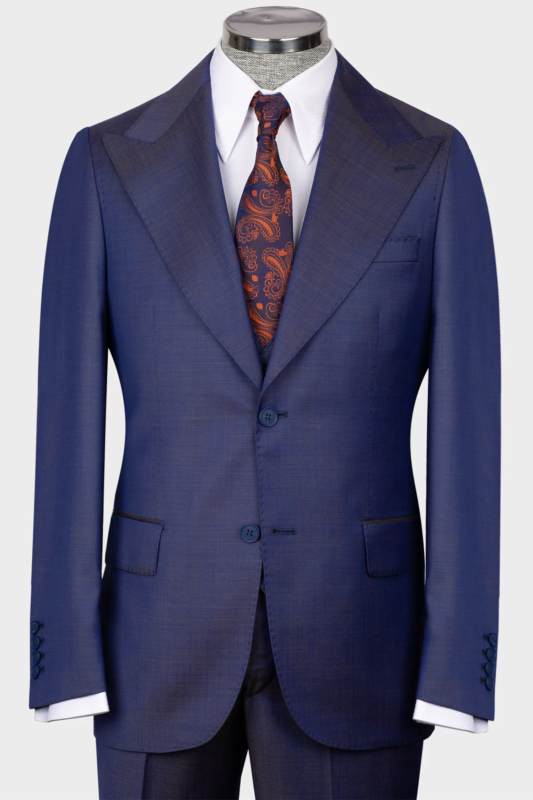 Navy blauer einreihiger Anzug in moderner fit
