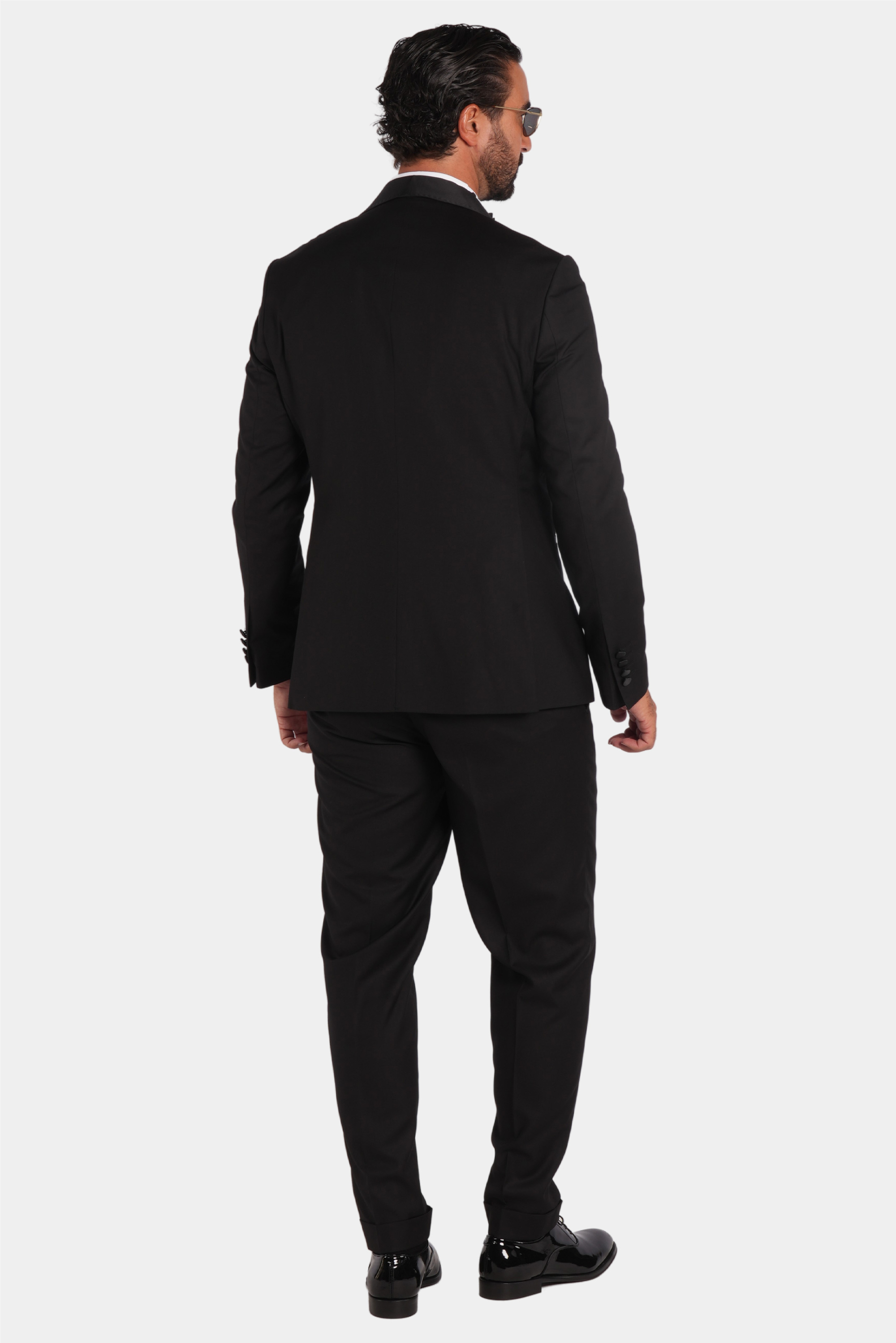 Schwarzer Slim Fit Einreiher Smokinganzug