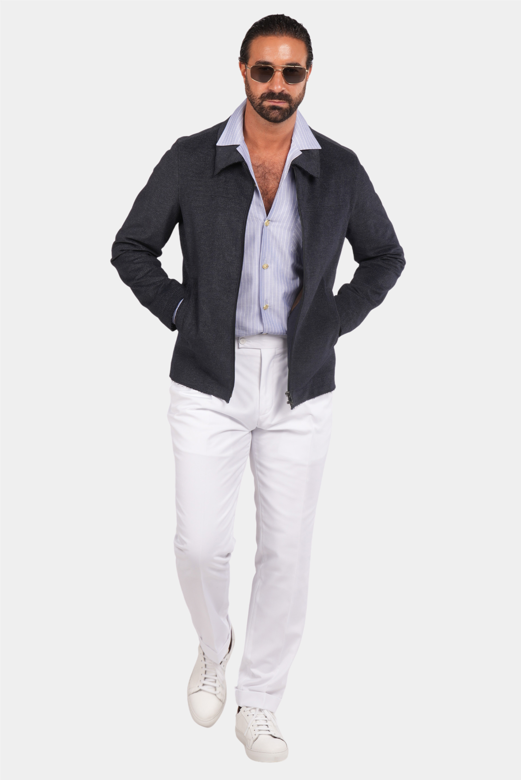Marineblaue italienische Jacke