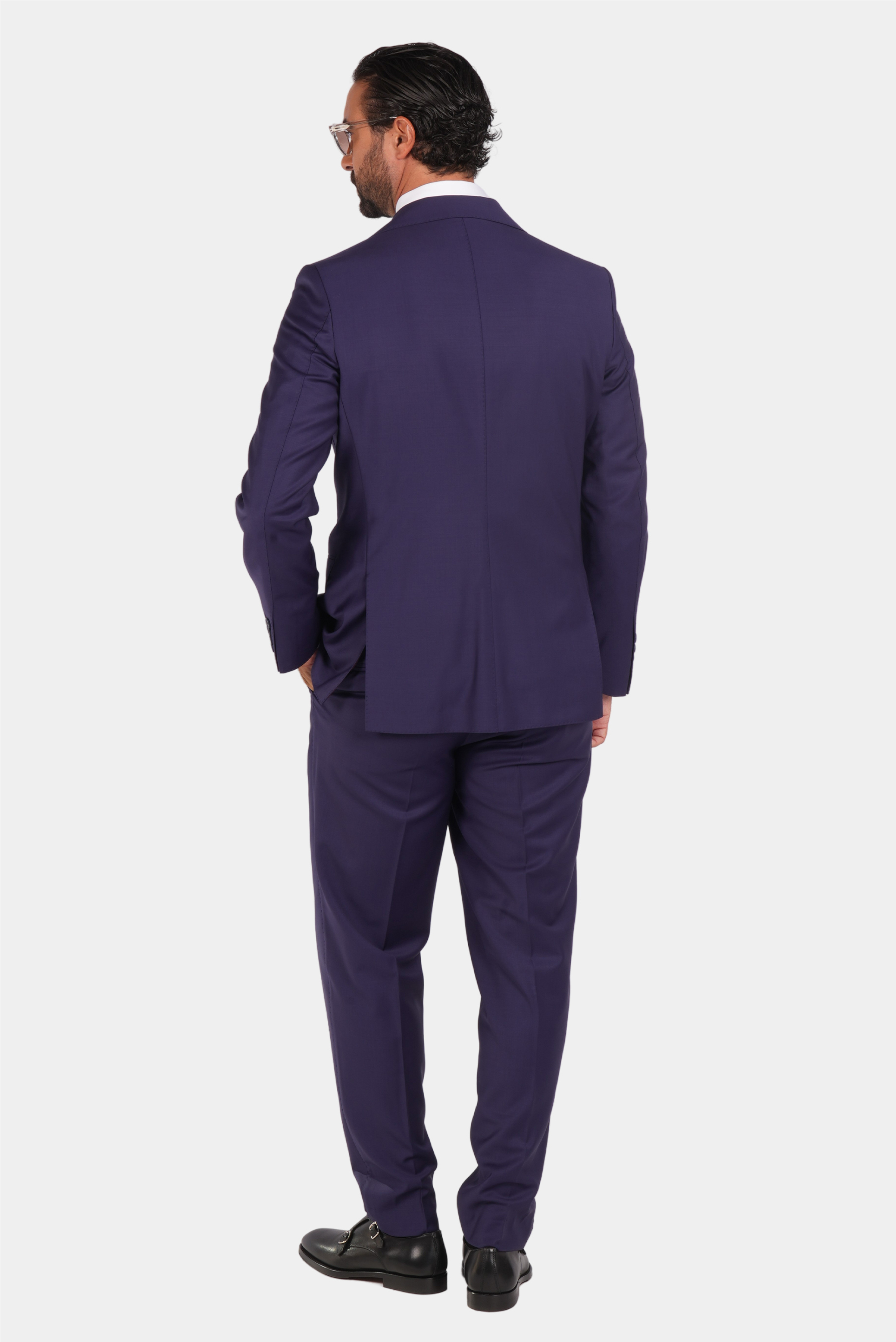 Violett Modern Fit Einreihiger Handarbeit