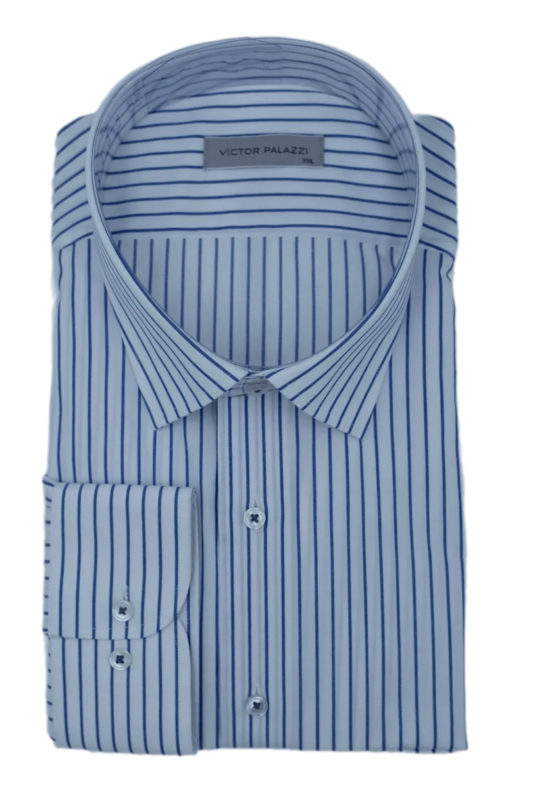 Blau gestreiftes Modern Fit Hemd