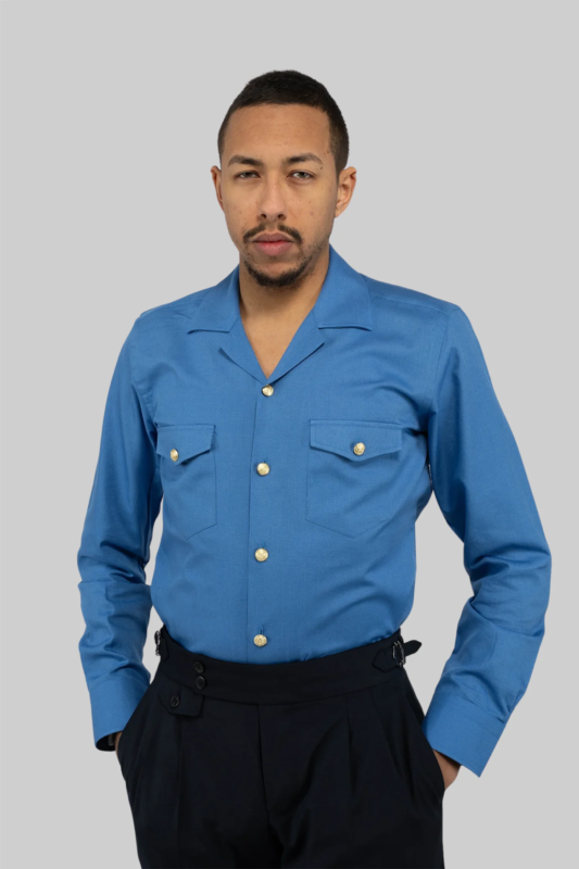 Blue safari shirt