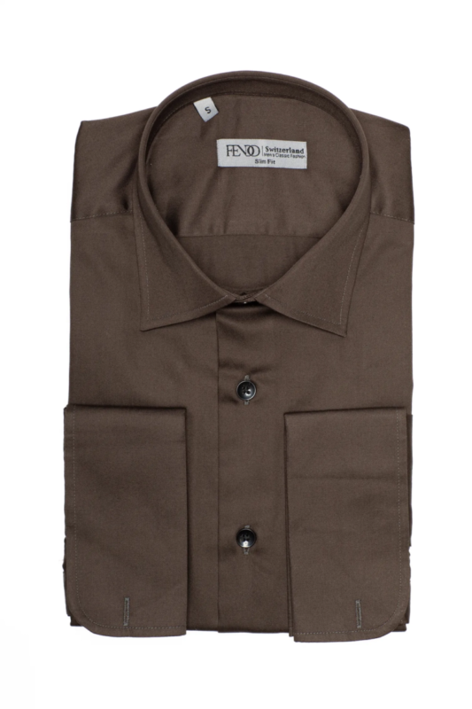 Brown Slim Fit Shirt