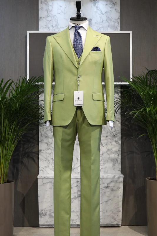 Brisi men's lemon single-breasted suit