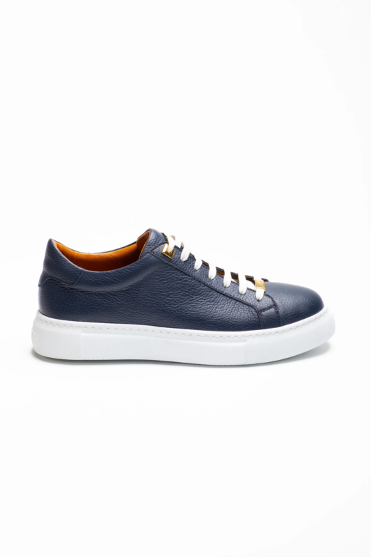 Dark Blue Leather Sneaker