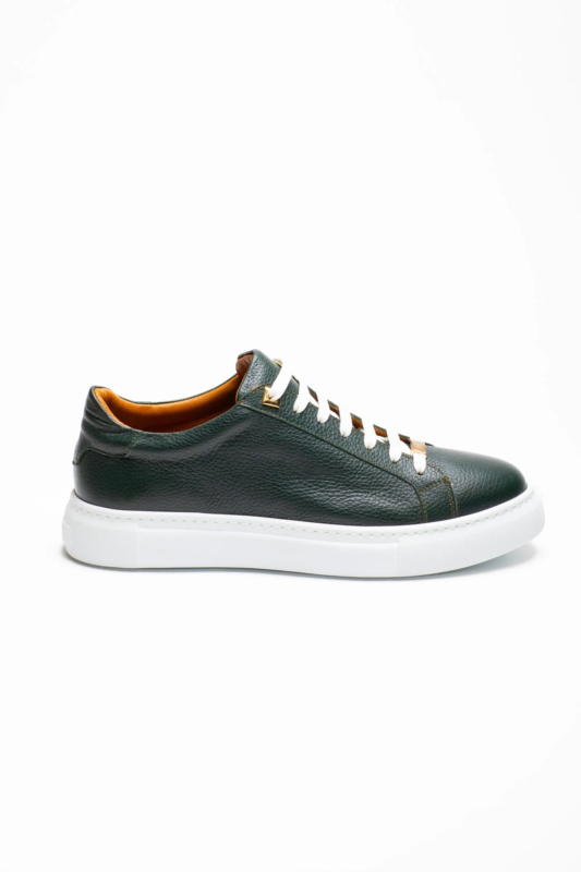 Dark Green Leather Sneaker