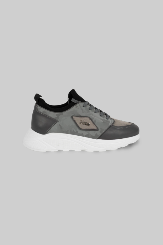 Gray Leather Sneaker