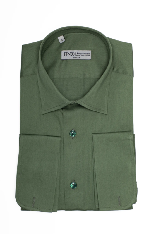 Grünes Slim Fit Hemd