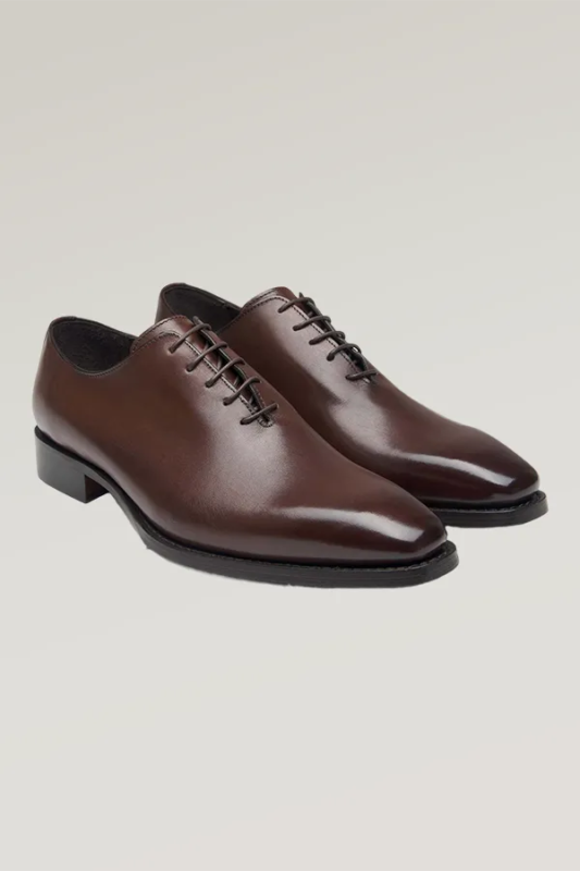 Oxford-Schuh aus Leder in Braun