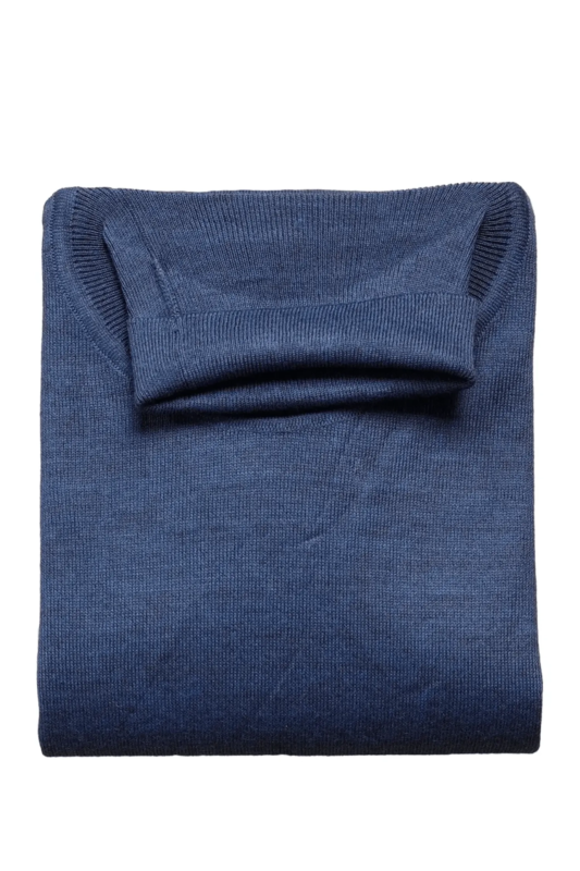 Rollkragenpullover Blau